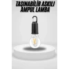 ieg™ Taşınabilir Askılı Ampul Kamp Lambası Askılı Type-C Şarjlı Bahçe Lambası