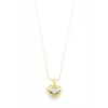 İEG Taşlı Kalp Kolye - Altın