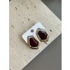 ieg™ Taşlı Küpe - Kahverengi