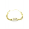 İEG Taşlı Zincir Bileklik - Altın