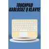 ieg™ Touchpad Tüm Cihazlara Uyumlu Bluetooth Klavye Touchpad Slim Kablosuz Wifi Q Klavye