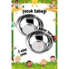 ieg™ Turk Derin Çocuk Tabağı Güvenli Kenarlı Çelik 2 Adet 16 Cm