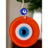 ieg™ Turuncu Nazar Boncuklu Duvar Süsü 10 Cm Cam Duvar Dekoru