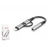 Type-C + Lightning To 3.5 Mm Dişi Ses Kablosu - Siyah GJ-026