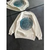 ieg™ Üç İplik Bisiklet Yaka Baskılı SweatShirt - Beyaz