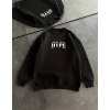 ieg™ Üç İplik Bisiklet Yaka Baskılı SweatShirt - Siyah