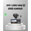 ieg™ Üç Kameralı Araç DVR Full HD Gece Görüşlü ve 2 inç IPS Ekranlı