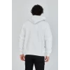 ieg™ Unisex Tam Fermuarlı Kapşonlu  SweatShirt - Beyaz