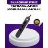 ieg™ USB Yuvalı Anahtarlı Üçlü Priz 2 Metre Kablolu