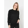 ieg™      Uzun Kol Biskilet Yaka Dokuma Triko - Siyah -