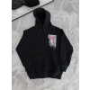 ieg™ Uzun Kol Kapşonlu Ön Ve Arka Baskılı SweatShirt - Siyah