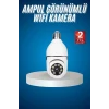 ieg™ Wifi Güvenlik Kamerası Çift kameralı Ampule Takılabilir Sensörlü