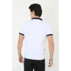 ieg™      Yakalı Slim Fit Baskılı T-Shirt - Beyaz -