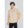 ieg™      Yarım Fermuarlı Baskılı Sweat - Bej -