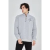 ieg™      Yarım Fermuarlı Baskılı Sweat - Gri -