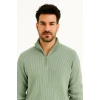 ieg™      Yarım Fermuarlı Triko Kazak  Mint Yeşili -