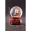 ieg ™ Yeni Yıl Hediye Torbalı Noel Baba Temalı Mini Boy Kar Küresi 6,5 cm