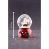 ieg ™ Yeni Yıl Noel Baba Temalı Mini Boy Işıklı Kar Küresi 6,5 cm A