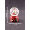 ieg ™ Yeni Yıl Noel Baba Temalı Mini Boy Işıklı Kar Küresi 6,5 cm A