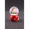 ieg ™ Yeni Yıl Noel Baba Temalı Mini Boy Işıklı Kar Küresi 6,5 cm A