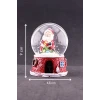 ieg ™ Yılbaşı Yeni Yıl Noel Baba Temalı Orta Boy Işıklı Kar Küresi 9 cm A
