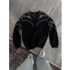 ieg™ Yıldırım Baskılı Bisiklet Yaka SweatShirt - Siyah