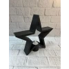 ieg™ Yıldız Mumluk Siyah Modern Salon ve Raf Dekoru