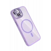 ieg™  Apple iPhone 14 Remim Lensli Magsafe Standlı Kapak - Lila