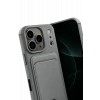 ieg™  Apple iPhone 17 Pro Max Kelvin Kartvizitli Silikon - Gri