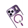 ieg™  Apple iPhone 17 Pro Max Remim Lensli Magsafe Standlı Kapak - Derin Mor