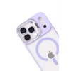 ieg™  Apple iPhone 17 Pro Max Remim Lensli Magsafe Standlı Kapak - Lila