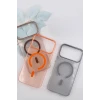 ieg™  Apple iPhone 17 Pro PC Blank Magsafe Kapak - Turuncu