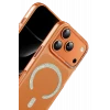 ieg™  Apple iPhone 17 Pro Tash Diamond Magsafe Kapak - Turuncu