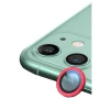 ieg™  iPhone 11 Raze Metal Kamera Lens - Kırmızı