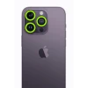ieg™  iPhone 13 Pro Max Neon Fosforlu Kamera Lens - Yeşil