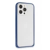 ieg™  iPhone 15 Pro Max Metal Bumper Mat Kapak - Lacivert