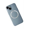 ieg™  iPhone 14 Plus Kılıf Jack Magneticsafe Lens Silikon - Sierra Blue
