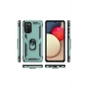 ieg™  Samsung Galaxy A02S Kılıf Sofya Yüzüklü Silikon Kapak - Yeşil
