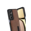 ieg™  Realme C65 Sara Kartvizitli Deri Kılıf - Taba