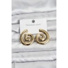 ietaks™ 316L Çelik Gold Renk Sarmal Modelli Kadın Küpe