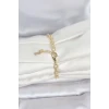 ietaks™ CM 14K Gold Renk Lazerli Halka Model Kadın Bileklik