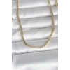 ietaks™ CM 14K Gold Renk Yassı Model 60 cm Kadın Kolye