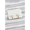 ietaks™ Gold Renk Kedi Model Mineli Çocuk Küpe