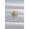 ietaks™ Pirinç Gold Renk Yonca Earcuff Küpe