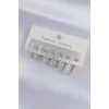 ietaks™ Pirinç Gümüş Renk Dikdörtgen Model Küpe Seti