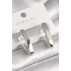 ietaks™ Pirinç Gümüş Renk Kadın Küpe