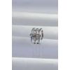 ietaks™ Pirinç Gümüş Renk Yonca Earcuff Küpe