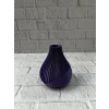 ieg™ 11 cm Mor Minimal Çizgili Vazo Masa Üstü Şık Dekor Objesi