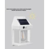 ieg™ Üç Modlu Güneş Enerjili Duvar Lambası 1800mAh Bataryalı ve Hareket Sensörlü