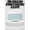 ieg™ Uyumlu Kablosuz Bluetooth Şarj Edilebilir Mini Q Klavye